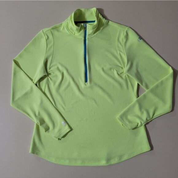 Under Armour AllSeasonGear® Women's Yellow 1/2 Zip Long Sleeve Pullover - Picture 1 of 15